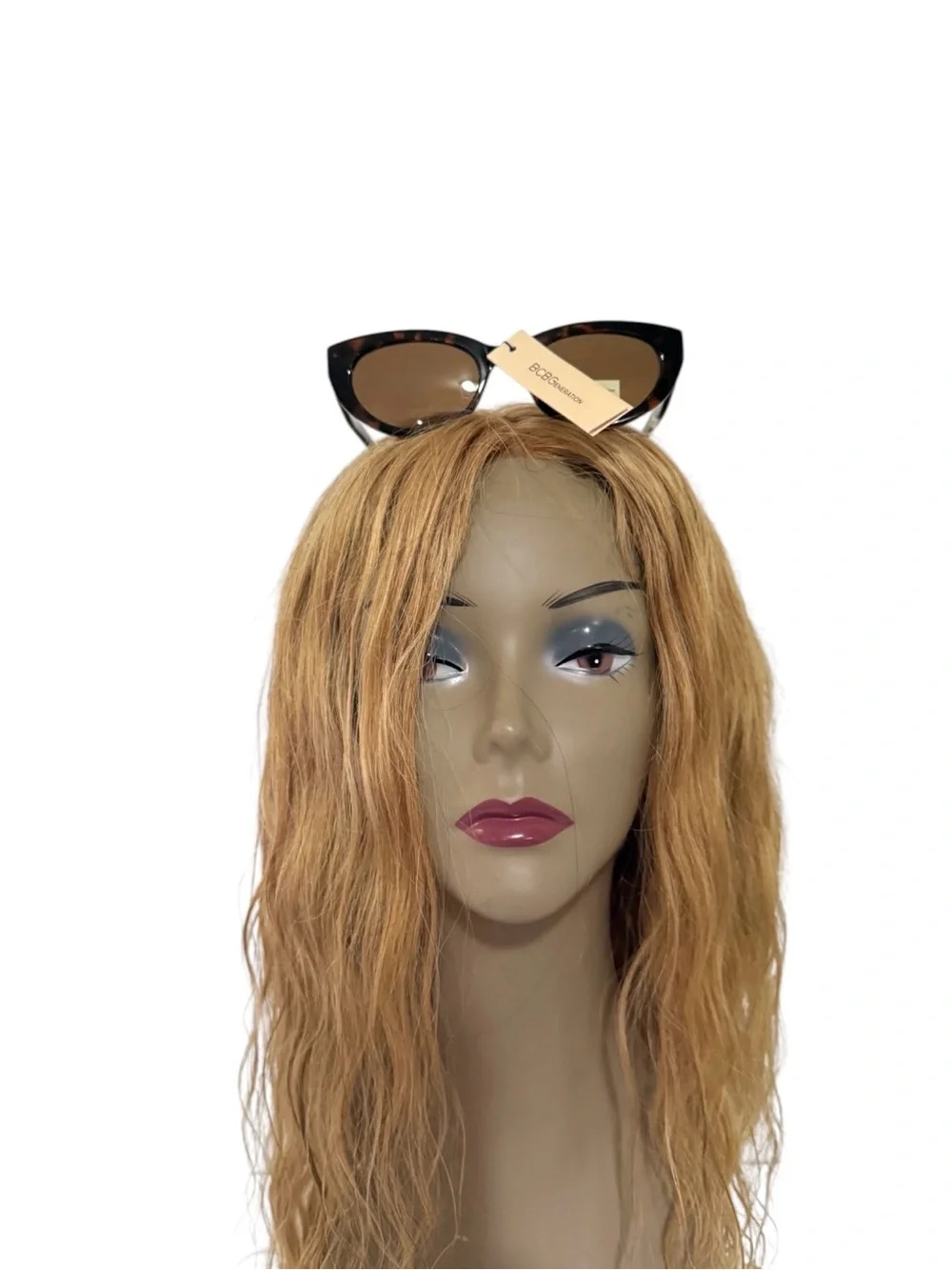 BCBGeneration Black Cat-Eye Sunglasses with Dark Lenses
